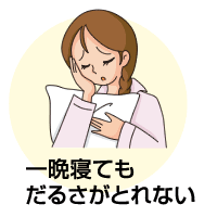 一晩寝てもだるさがとれない