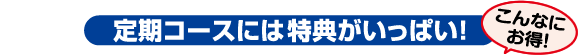 定期コースの特典